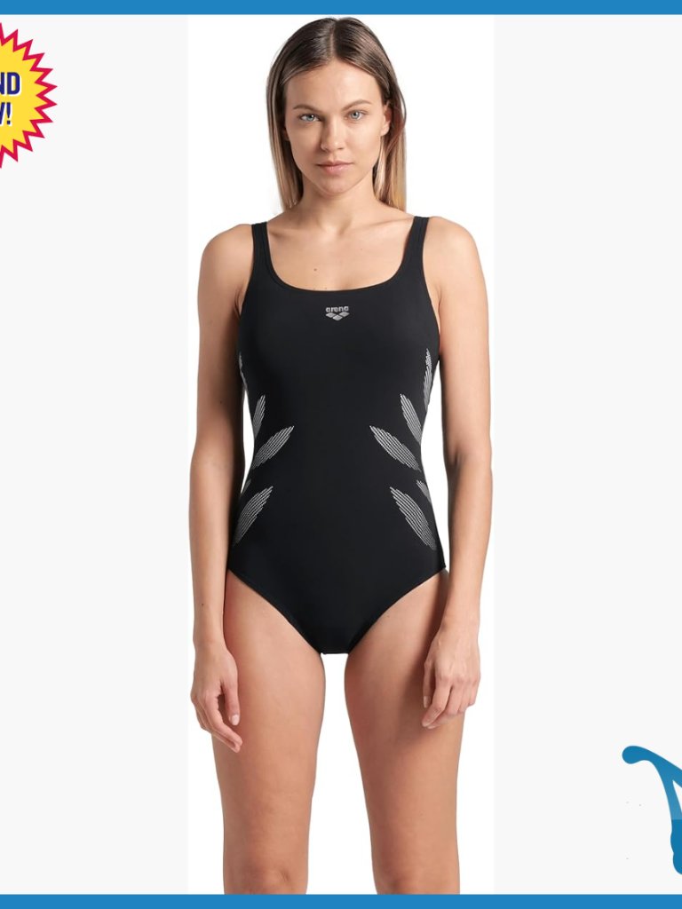 C-Cup One-Piece Swimsuit Tummy Control Power Mesh Adjustable Straps Size 36